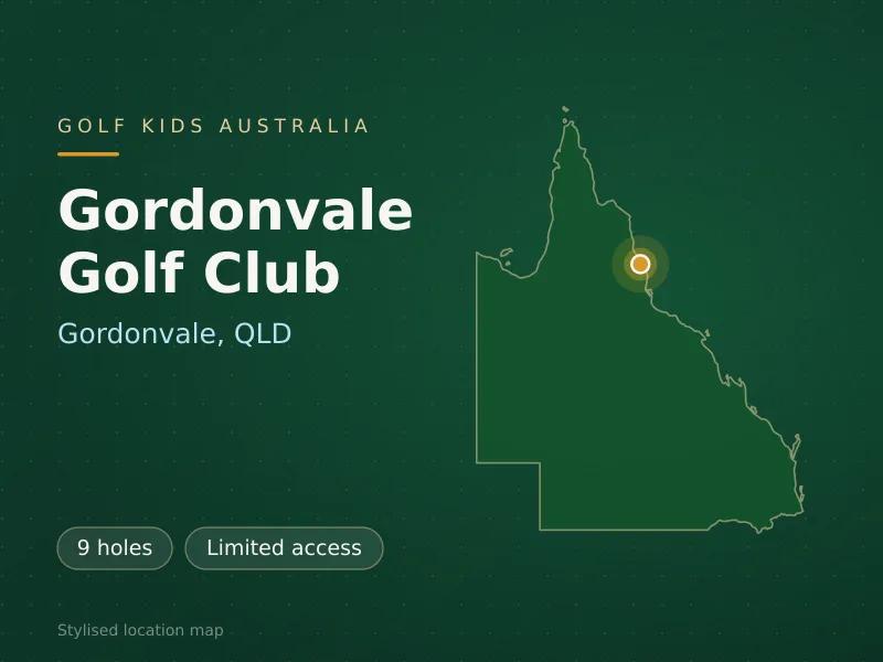 Stylised map showing the location of Gordonvale Golf Club in Gordonvale, QLD - not a photograph of the course