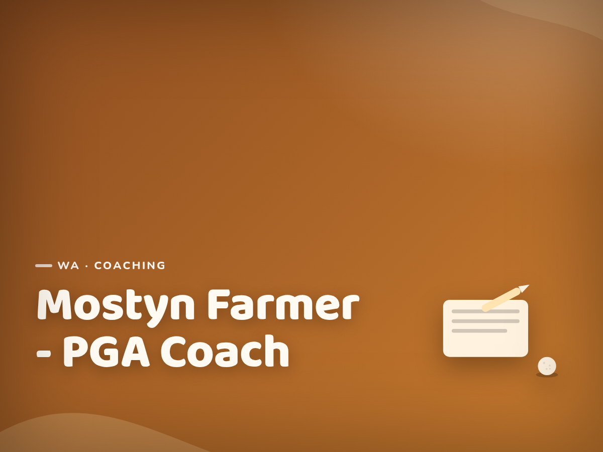 Golf Kids Australia branded tile for Mostyn Farmer - PGA Coach - not a photograph