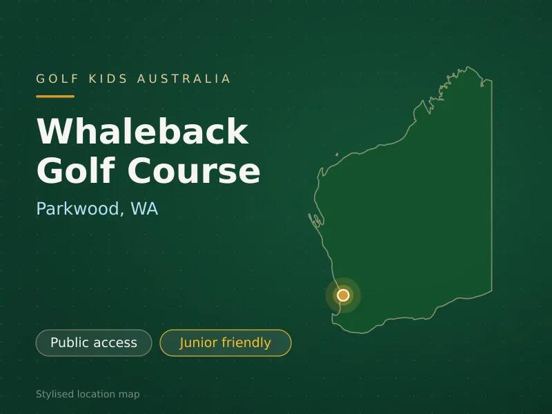 Stylised map showing the location of Whaleback Golf Course in Parkwood, WA - not a photograph of the course