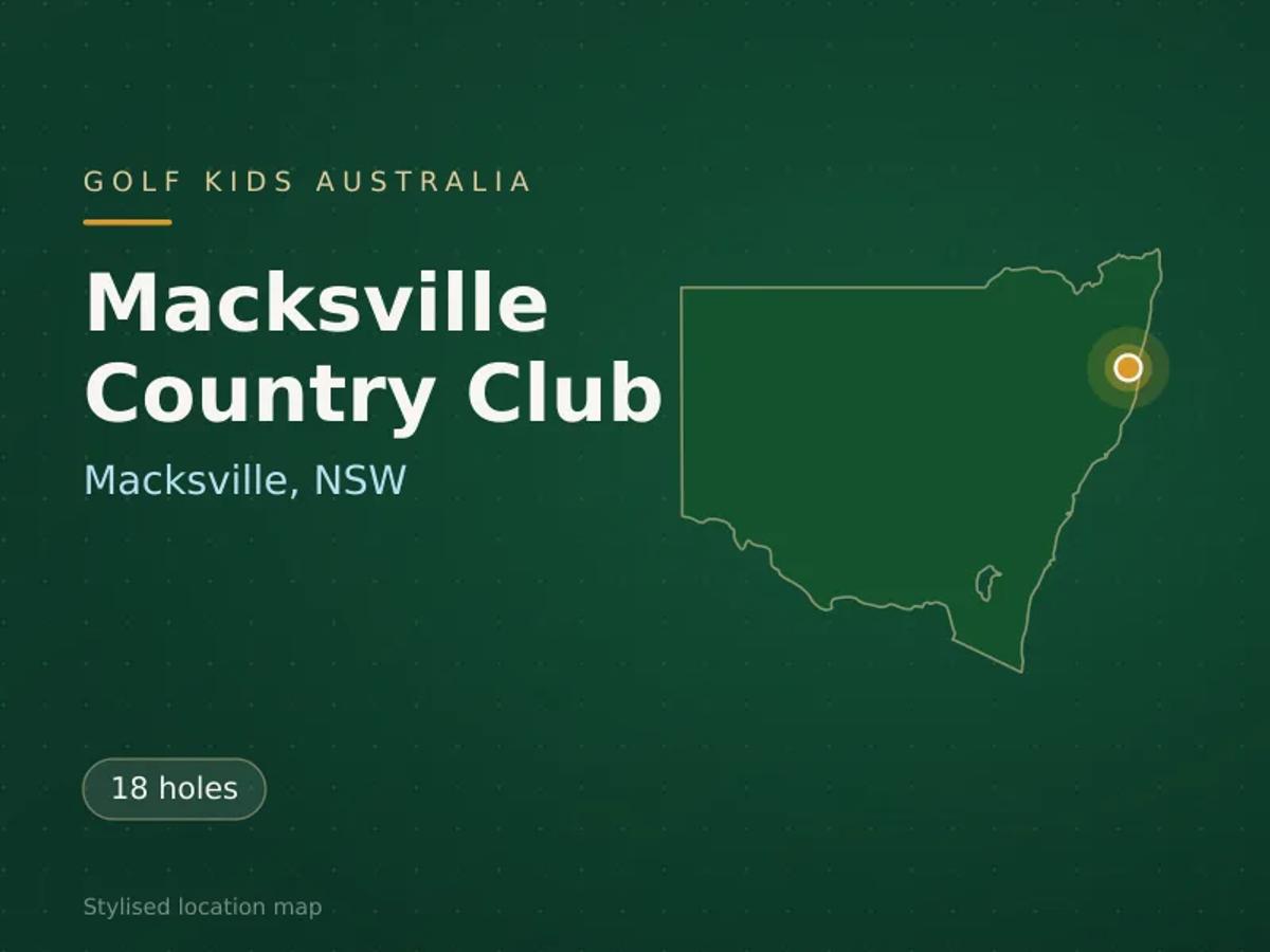 Stylised map showing the location of Macksville Country Club in Macksville, NSW - not a photograph of the course