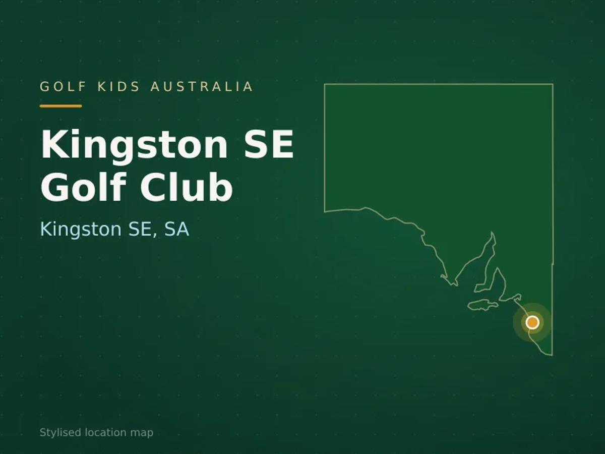 Stylised map showing the location of Kingston SE Golf Club in Kingston SE, SA - not a photograph of the course