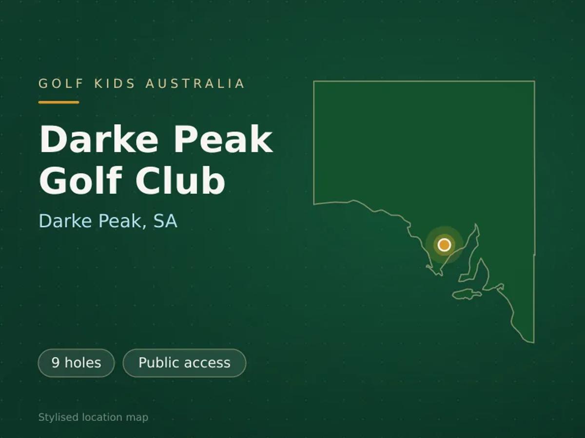 Stylised map showing the location of Darke Peak Golf Club in Darke Peak, SA - not a photograph of the course