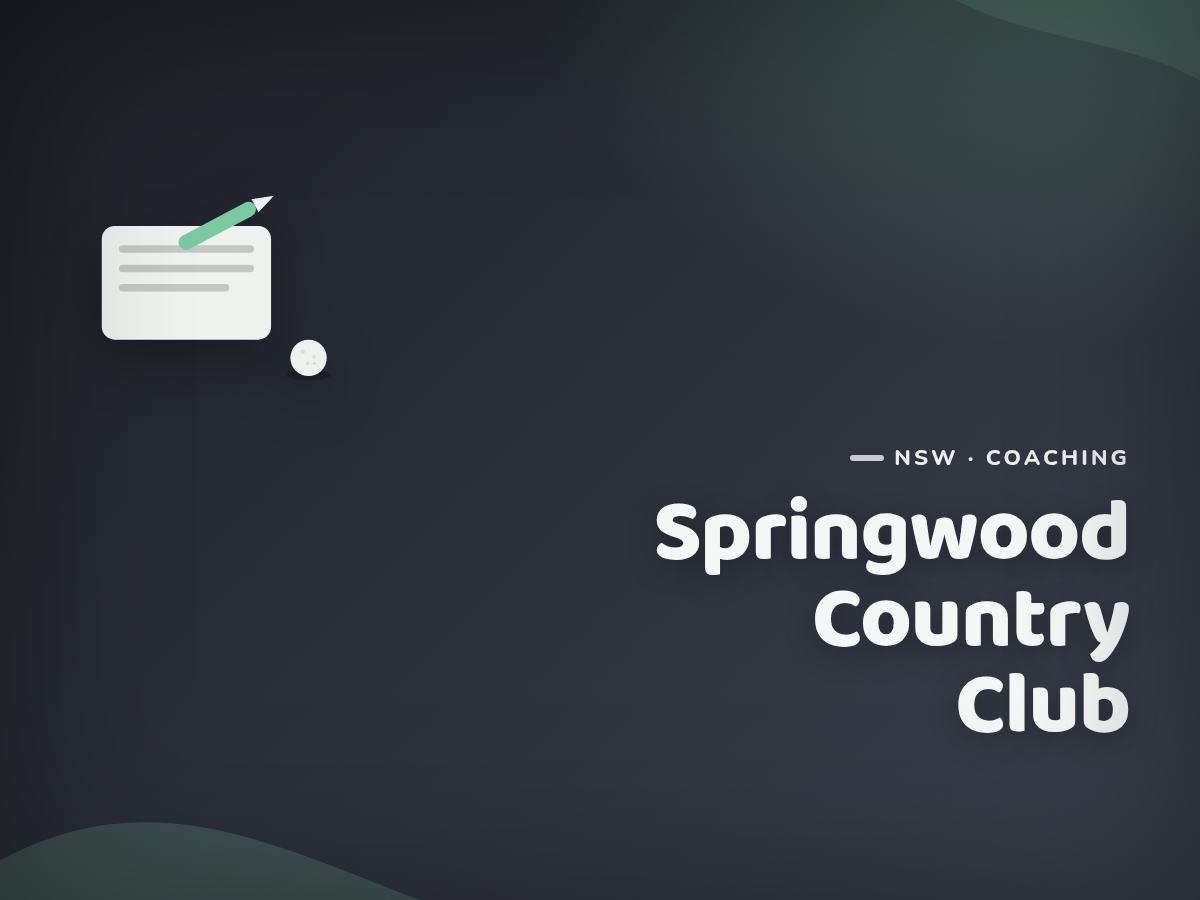 Springwood Country Club Junior Coaching