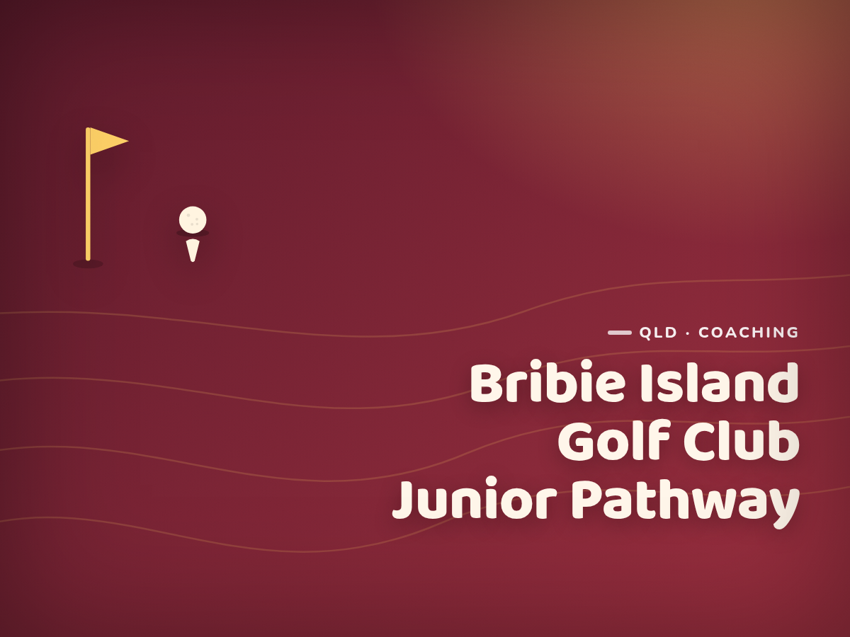Golf Kids Australia branded tile for Bribie Island Golf Club Junior Pathway - not a photograph