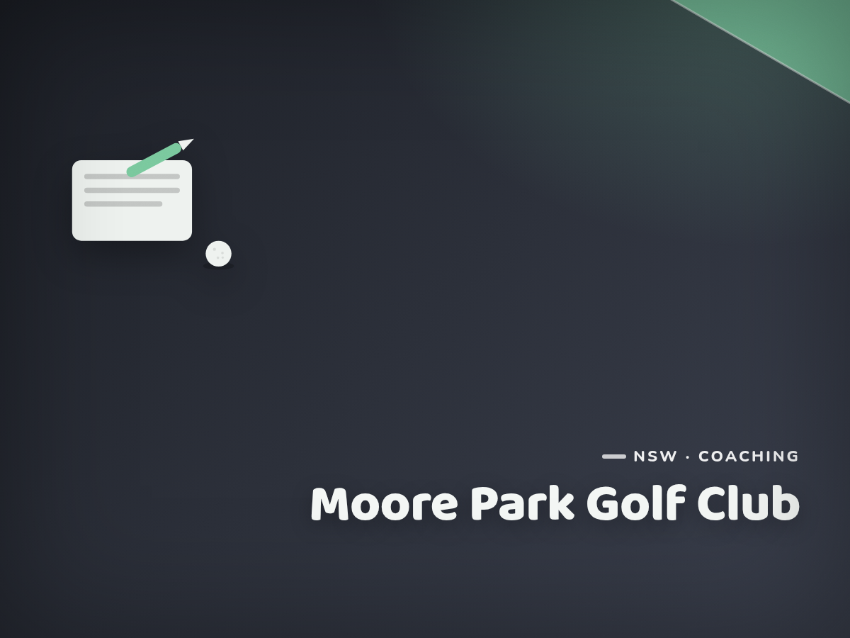 Moore Park Golf Club Junior Coaching