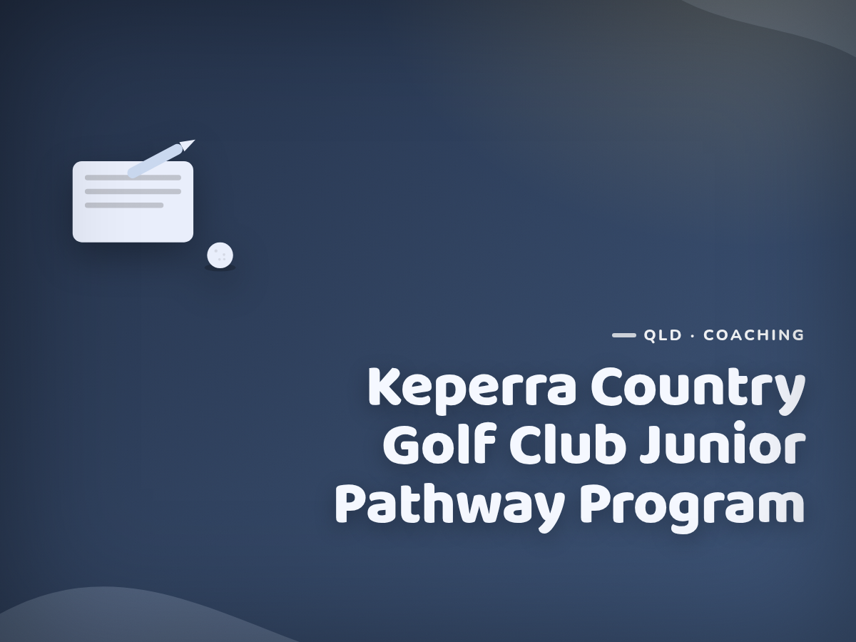 Golf Kids Australia branded tile for Keperra Country Golf Club Junior Pathway Program - not a photograph