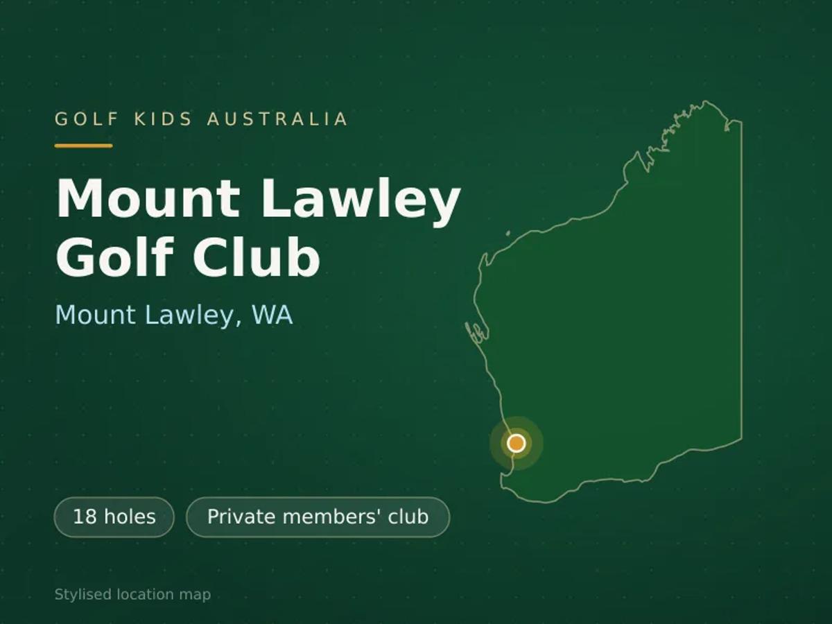 Stylised map showing the location of Mount Lawley Golf Club in Mount Lawley, WA - not a photograph of the course