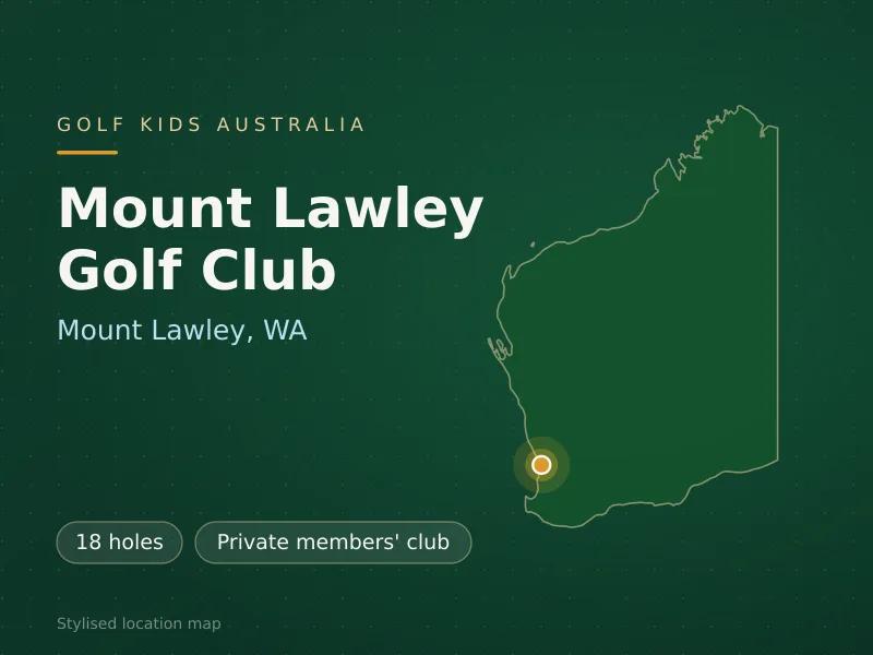 Stylised map showing the location of Mount Lawley Golf Club in Mount Lawley, WA - not a photograph of the course