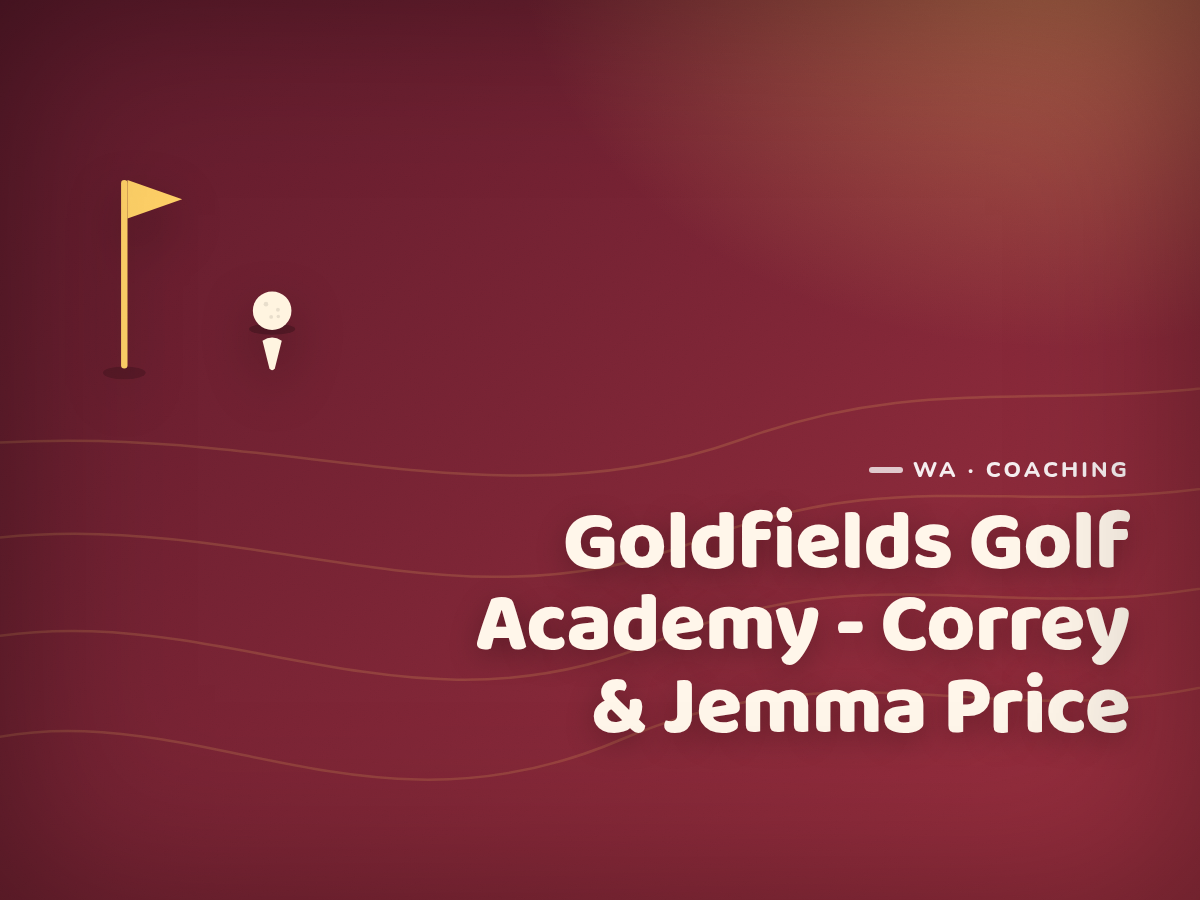 Golf Kids Australia branded tile for Goldfields Golf Academy - Correy & Jemma Price - not a photograph