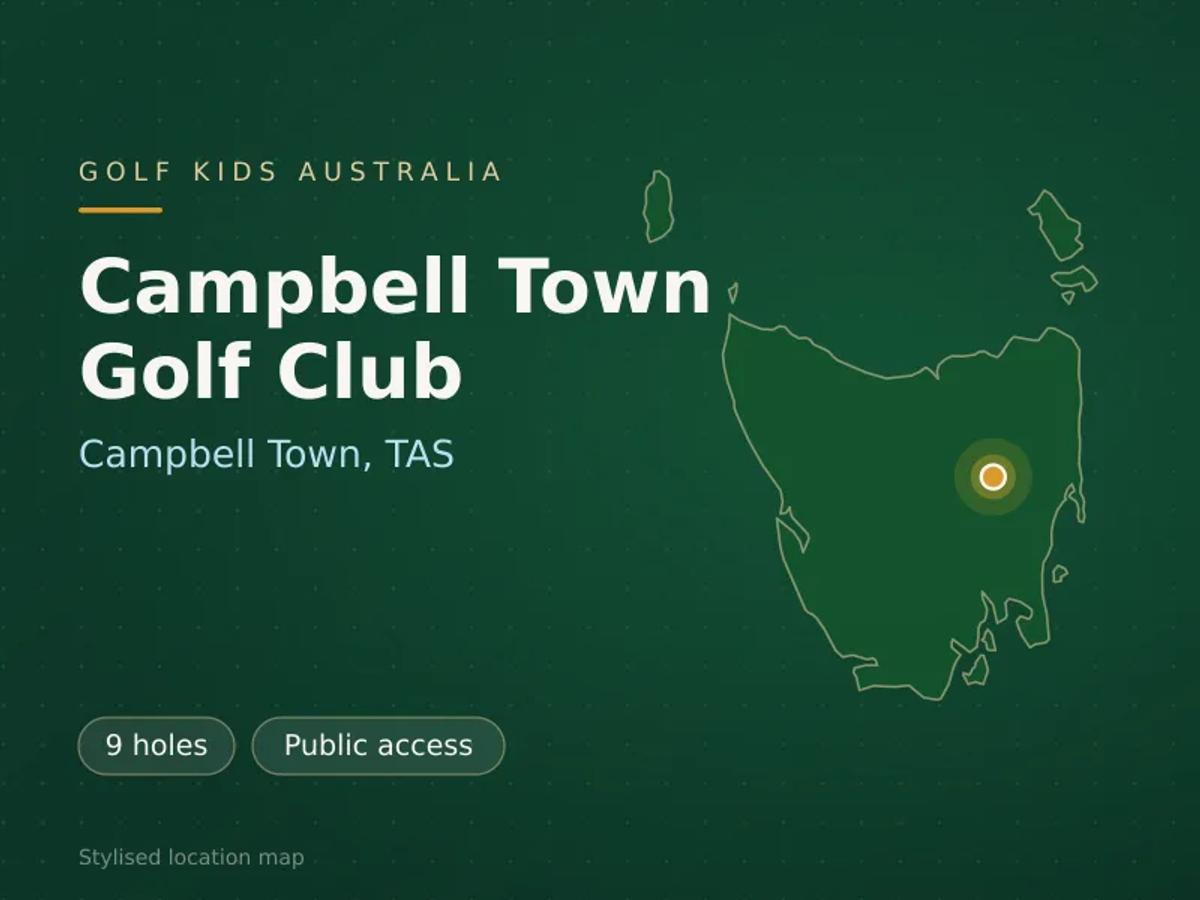 Stylised map showing the location of Campbell Town Golf Club in Campbell Town, TAS - not a photograph of the course
