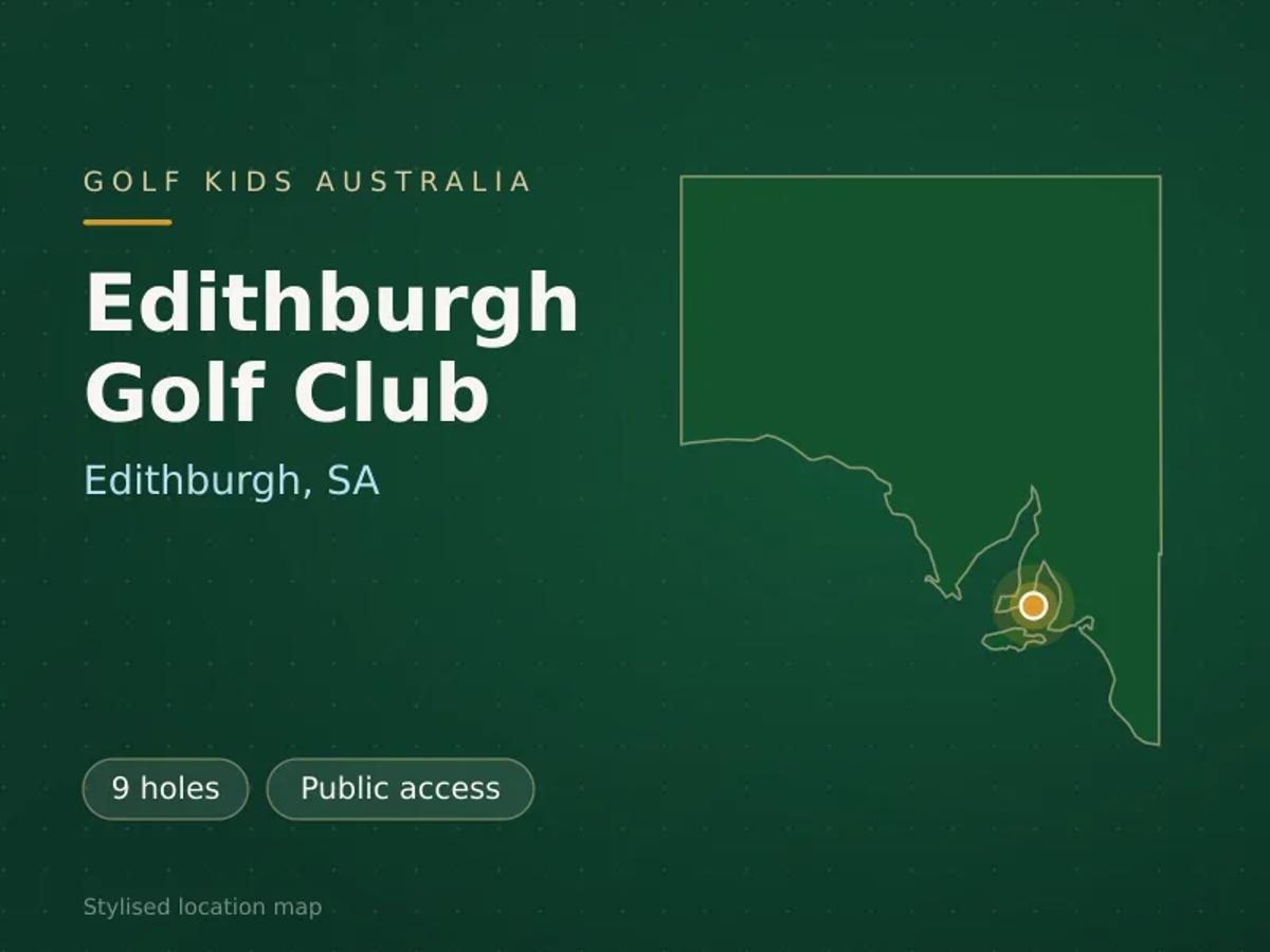 Stylised map showing the location of Edithburgh Golf Club in Edithburgh, SA - not a photograph of the course