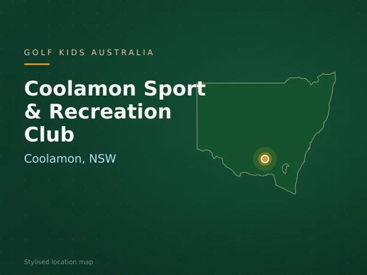 Stylised map showing the location of Coolamon Sport & Recreation Club in Coolamon, NSW - not a photograph of the course