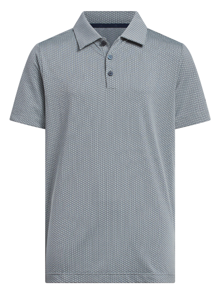 adidas Boys Textured Short Sleeve Polo - Wonder Sage