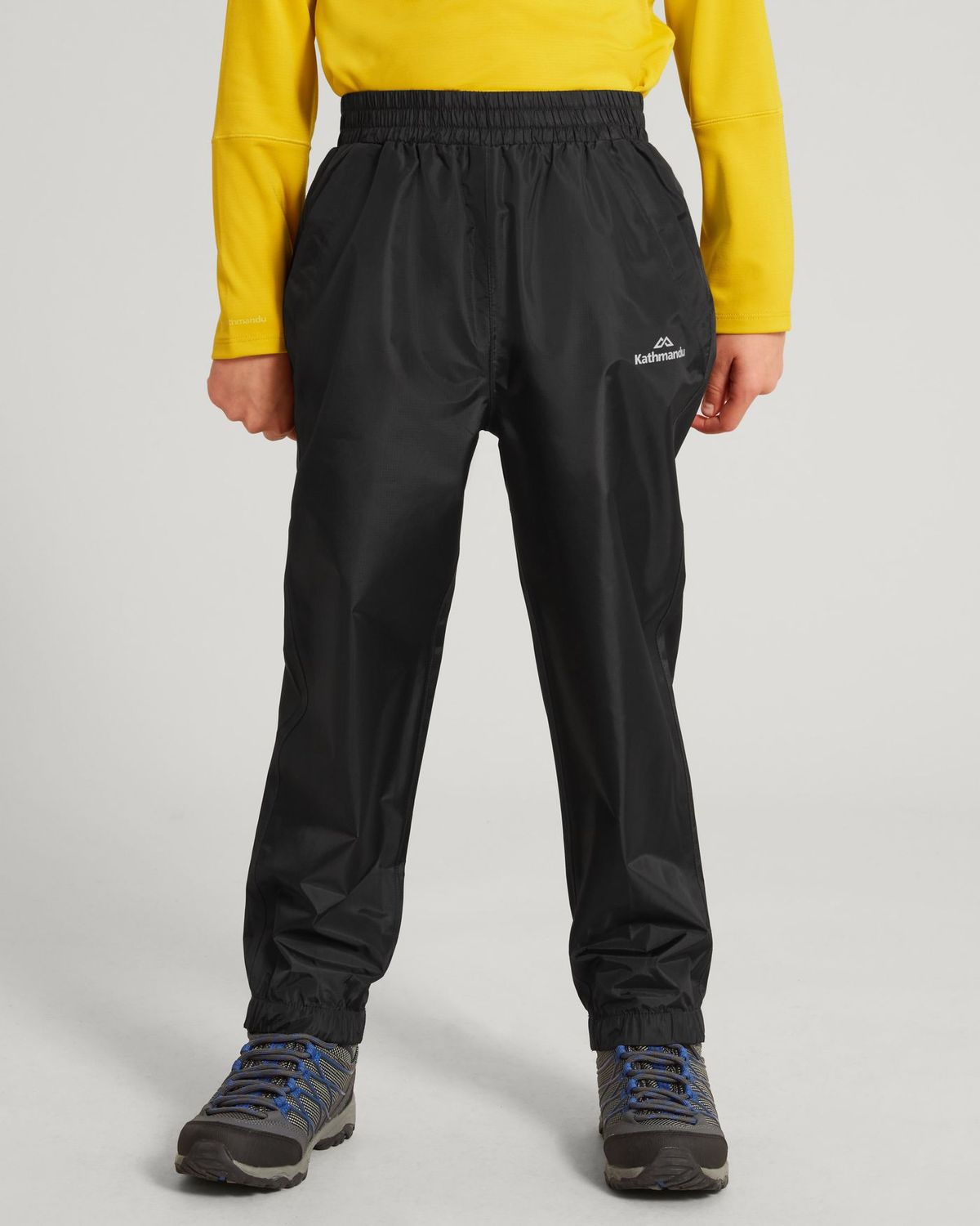 Kathmandu Kids' Pocket-it 2-layer Rain Pants - Black