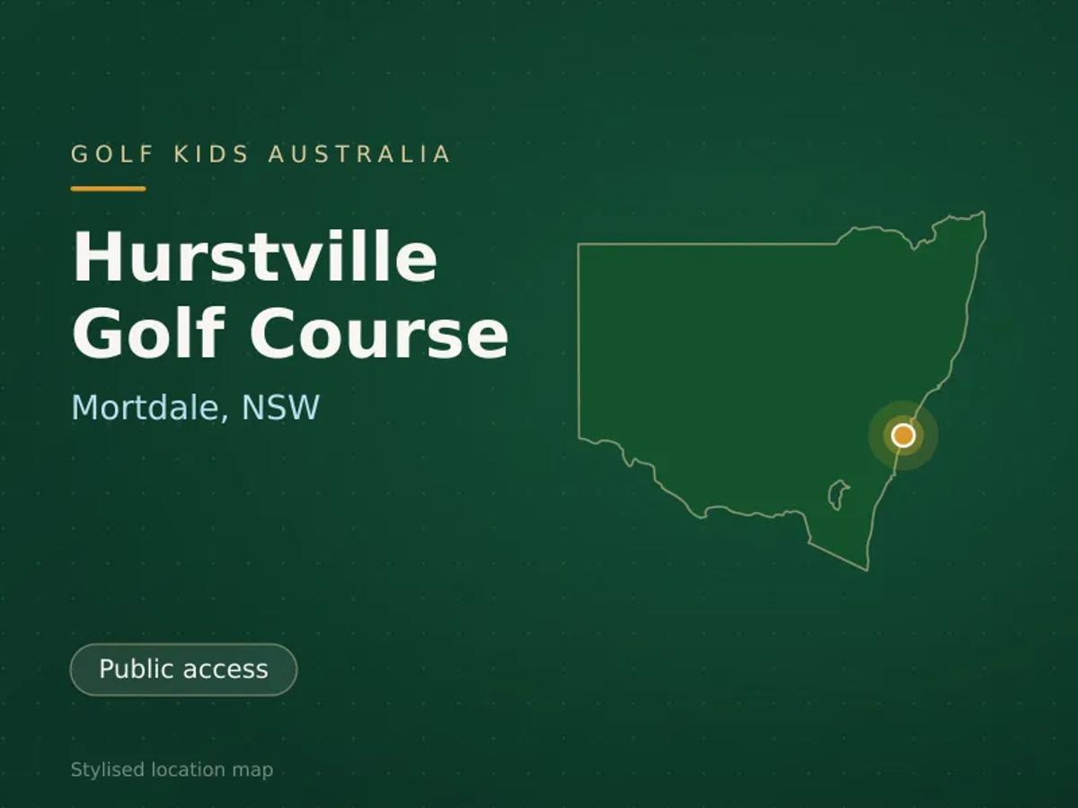 Stylised map showing the location of Hurstville Golf Course in Mortdale, NSW - not a photograph of the course