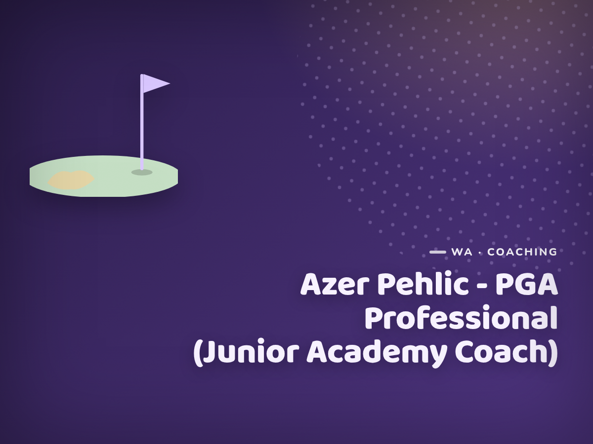 Golf Kids Australia branded tile for Azer Pehlic - PGA Professional (Junior Academy Coach) - not a photograph