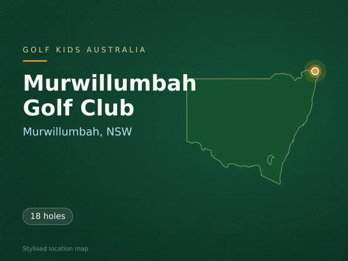 Stylised map showing the location of Murwillumbah Golf Club in Murwillumbah, NSW - not a photograph of the course
