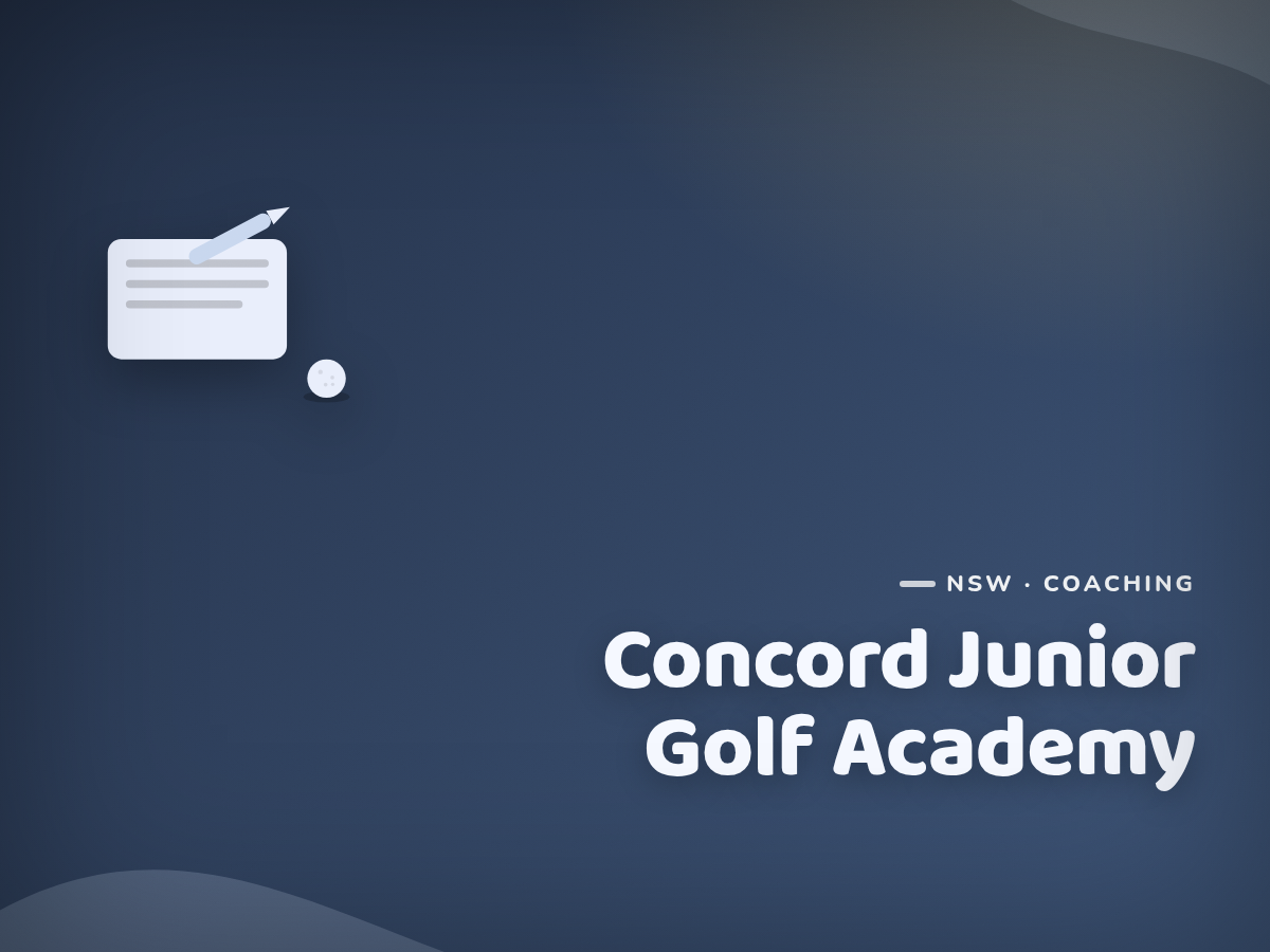 Golf Kids Australia branded tile for Concord Junior Golf Academy - not a photograph