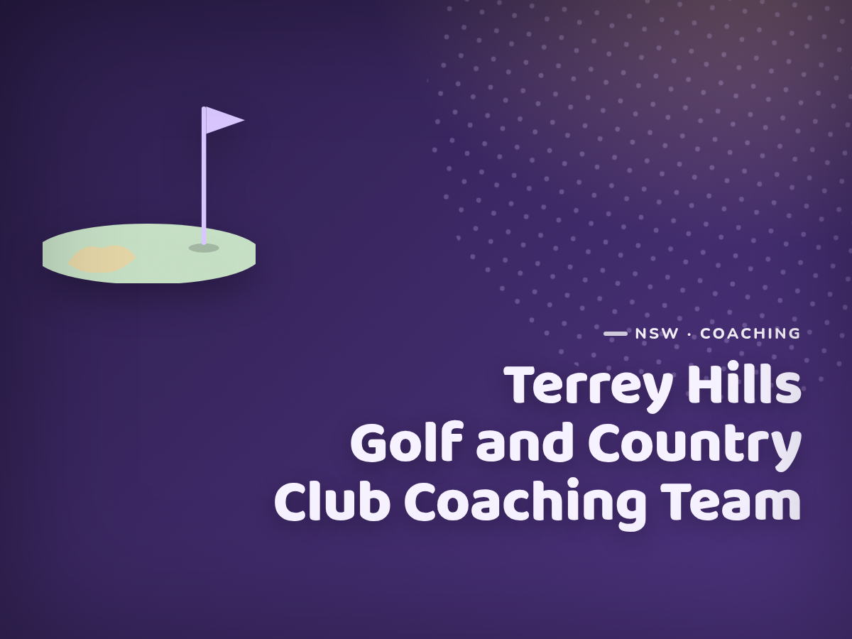 Golf Kids Australia branded tile for Terrey Hills Golf and Country Club Coaching Team - not a photograph