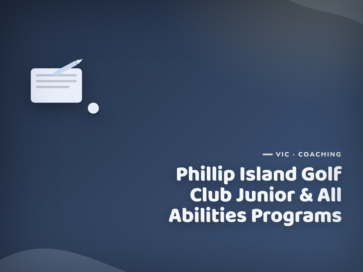Golf Kids Australia branded tile for Phillip Island Golf Club Junior & All Abilities Programs - not a photograph