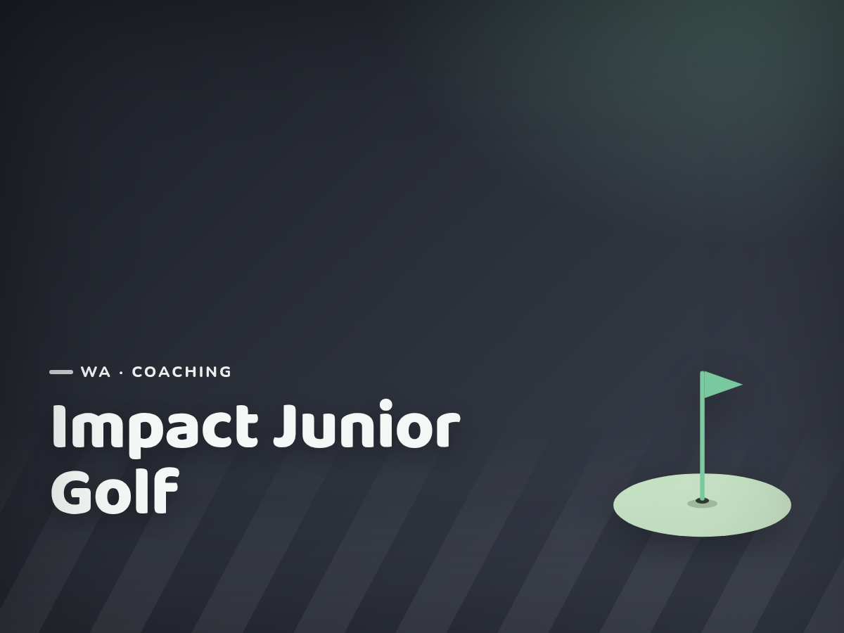 Golf Kids Australia branded tile for Impact Junior Golf - not a photograph