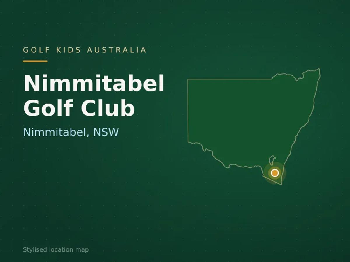 Stylised map showing the location of Nimmitabel Golf Club in Nimmitabel, NSW - not a photograph of the course