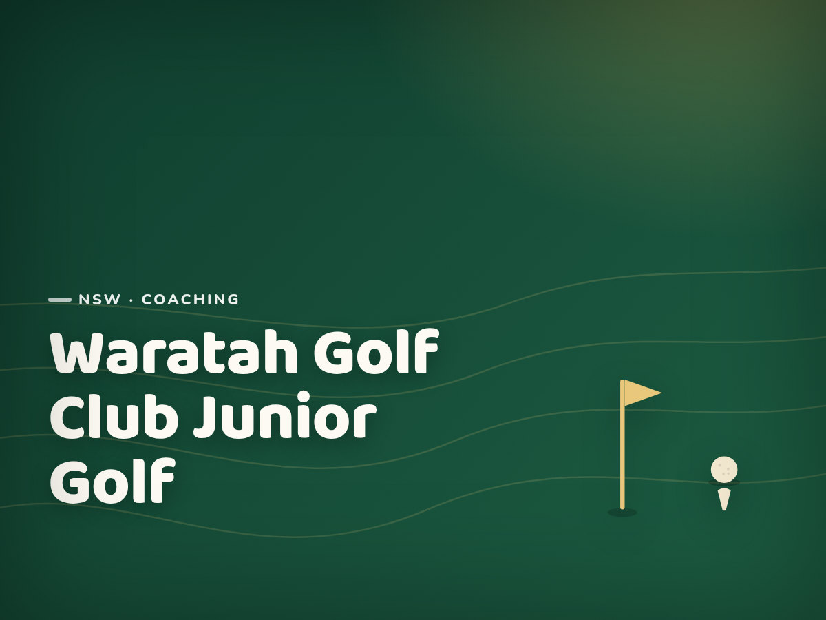 Golf Kids Australia branded tile for Waratah Golf Club Junior Golf - not a photograph