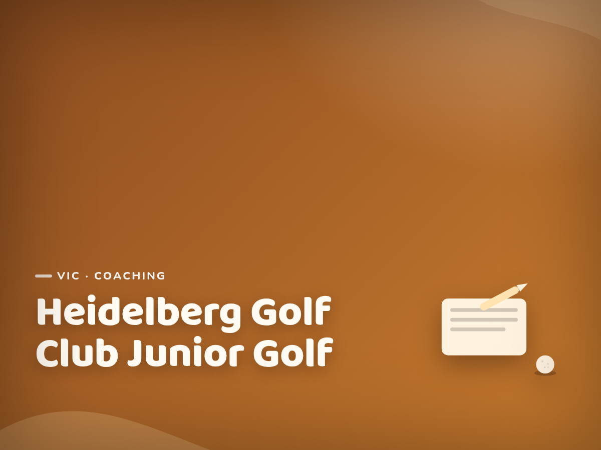 Golf Kids Australia branded tile for Heidelberg Golf Club Junior Golf - not a photograph