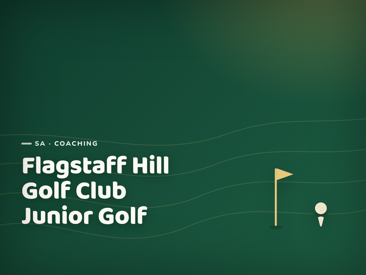 Golf Kids Australia branded tile for Flagstaff Hill Golf Club Junior Golf - not a photograph
