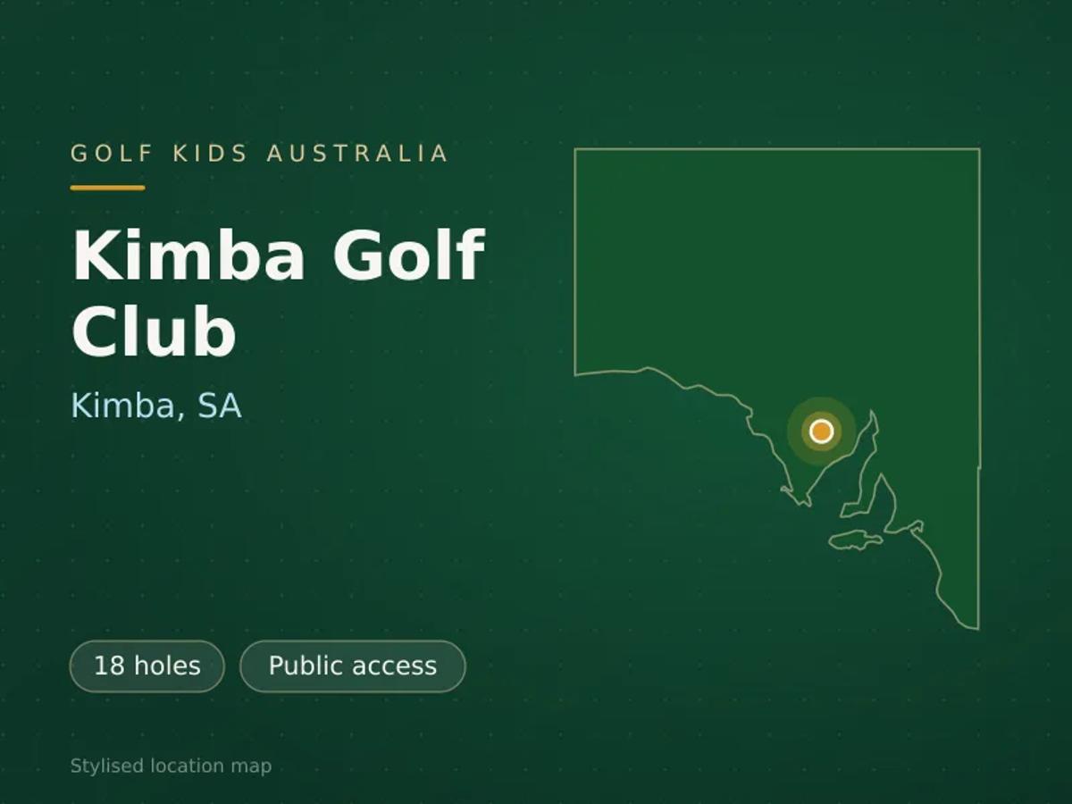 Stylised map showing the location of Kimba Golf Club in Kimba, SA - not a photograph of the course