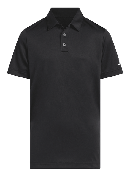 adidas Boys Performance Short Sleeve Polo - Black