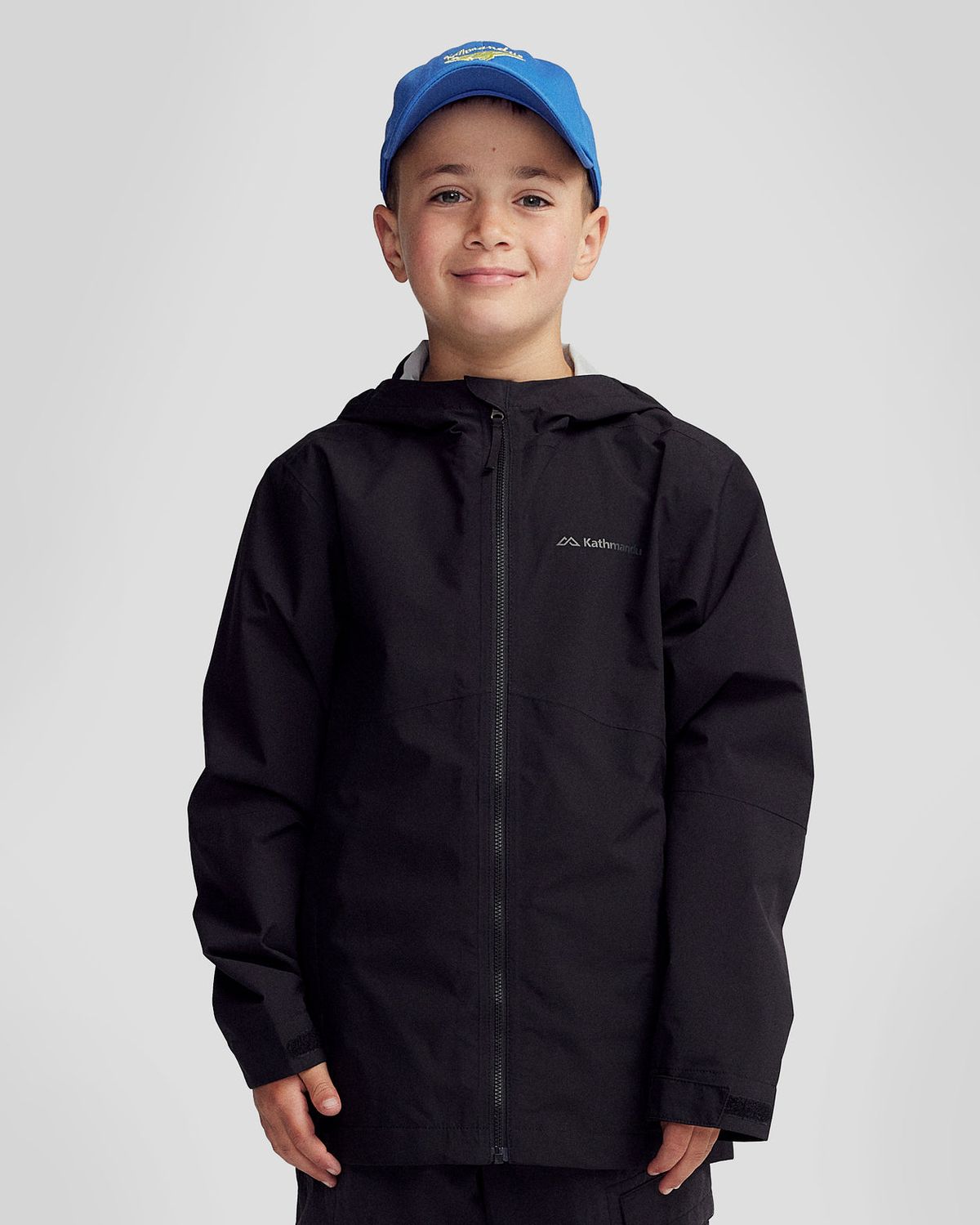 Kathmandu Kids' Trailhead Stretch 2.5L Rain Jacket - Black