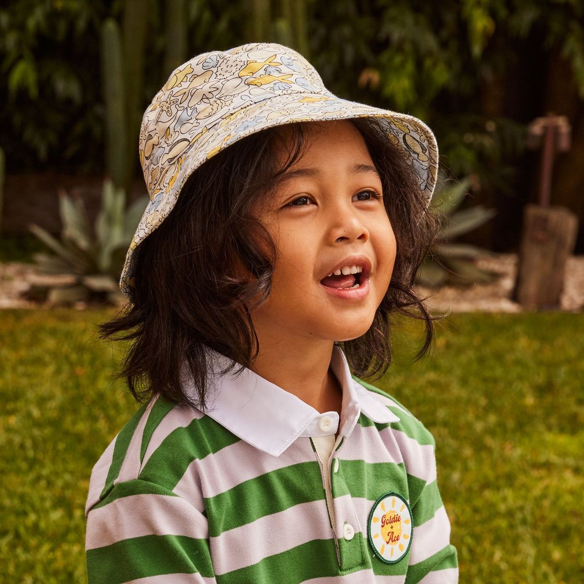 Cancer Council Mario Bucket Hat - Blue Fish