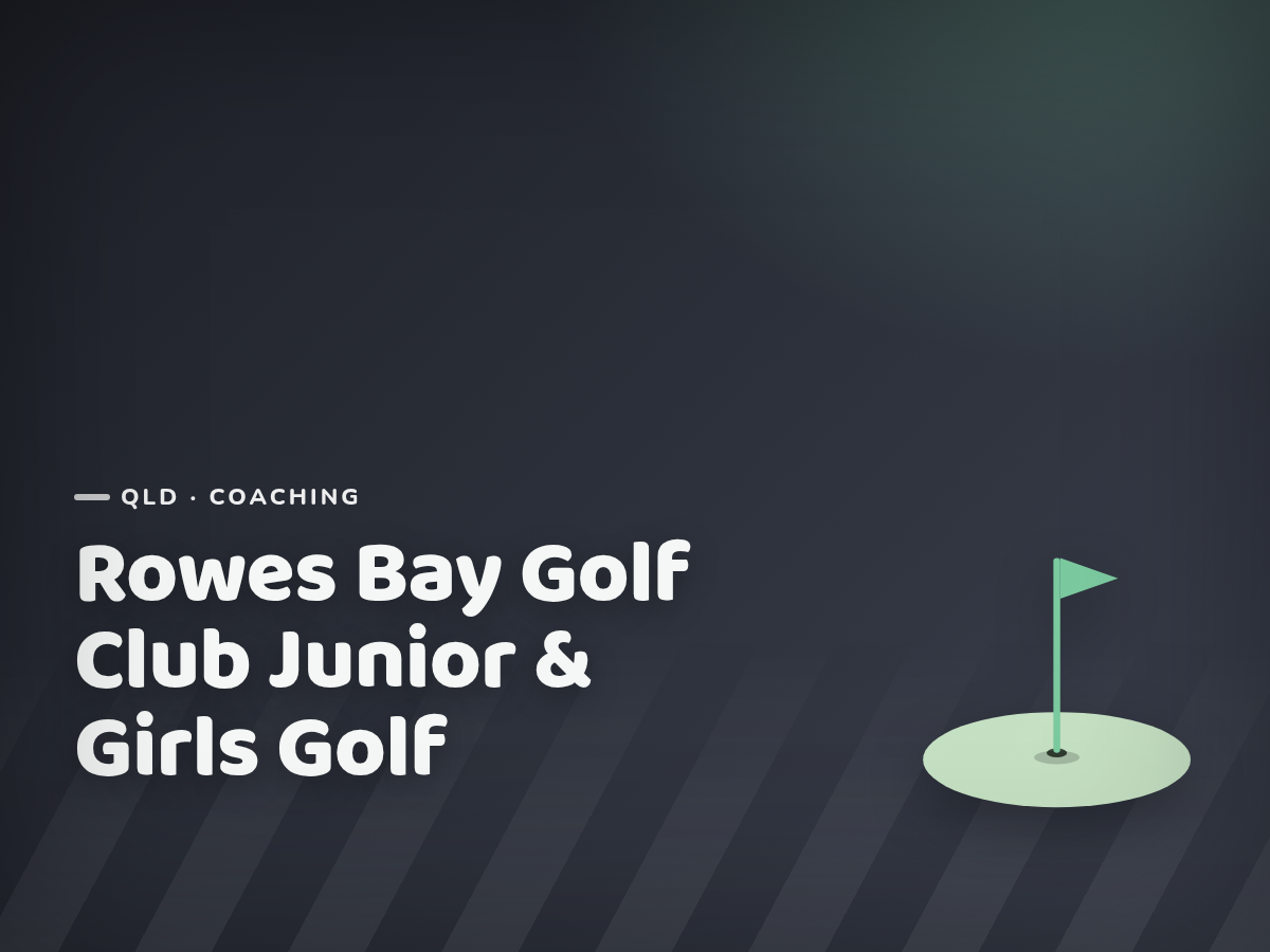 Golf Kids Australia branded tile for Rowes Bay Golf Club Junior & Girls Golf - not a photograph