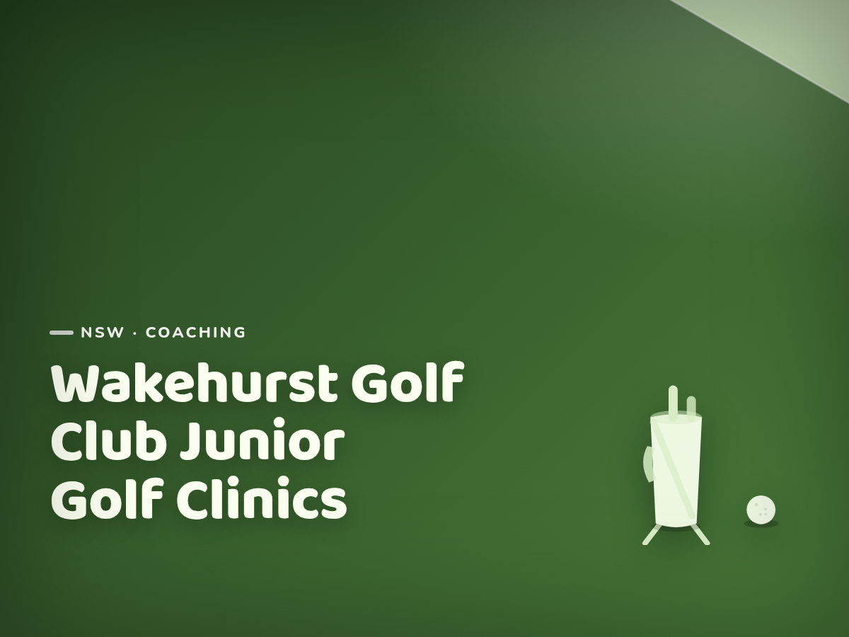 Golf Kids Australia branded tile for Wakehurst Golf Club Junior Golf Clinics - not a photograph