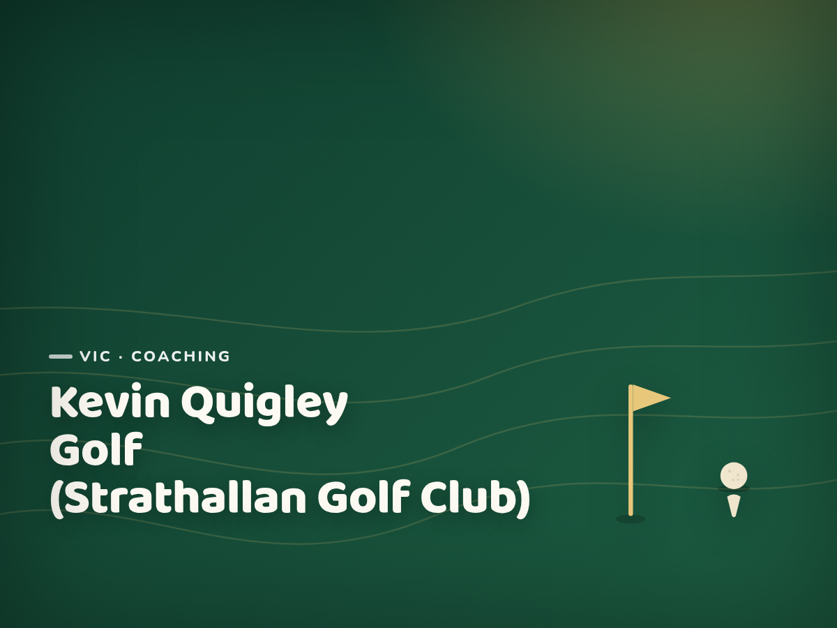 Golf Kids Australia branded tile for Kevin Quigley Golf (Strathallan Golf Club) - not a photograph