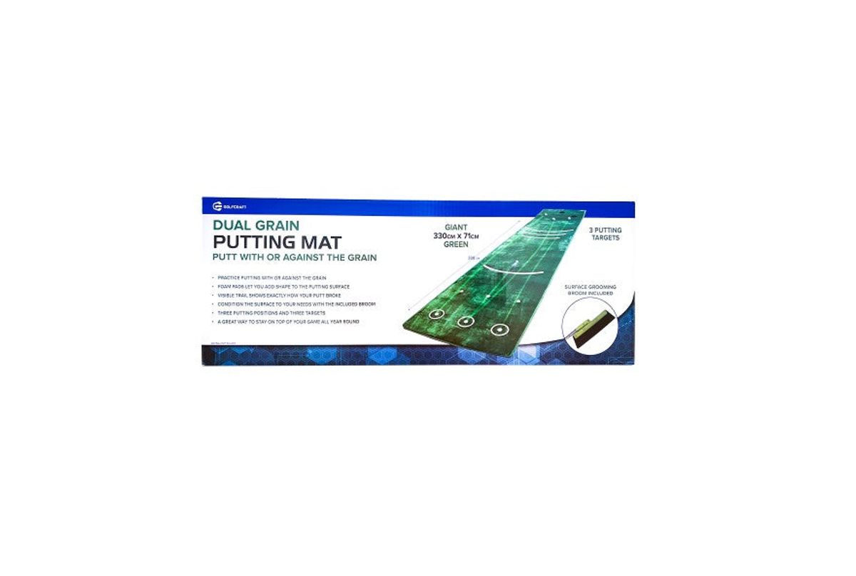 GolfCraft Putting Mat With Broom
