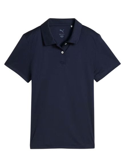 Puma Junior Girls PURE Short Sleeve Polo - Deep Navy
