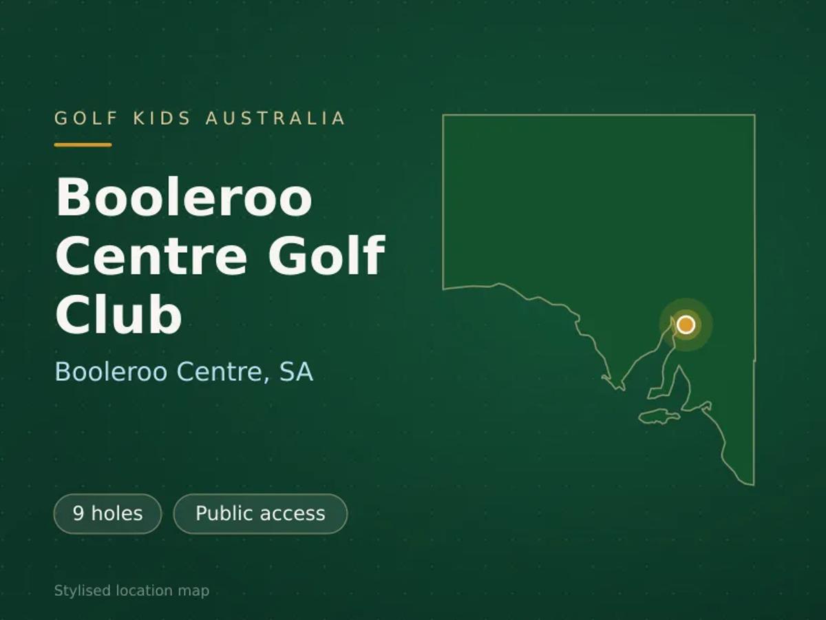 Stylised map showing the location of Booleroo Centre Golf Club in Booleroo Centre, SA - not a photograph of the course