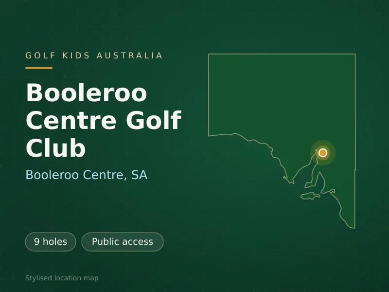 Stylised map showing the location of Booleroo Centre Golf Club in Booleroo Centre, SA - not a photograph of the course
