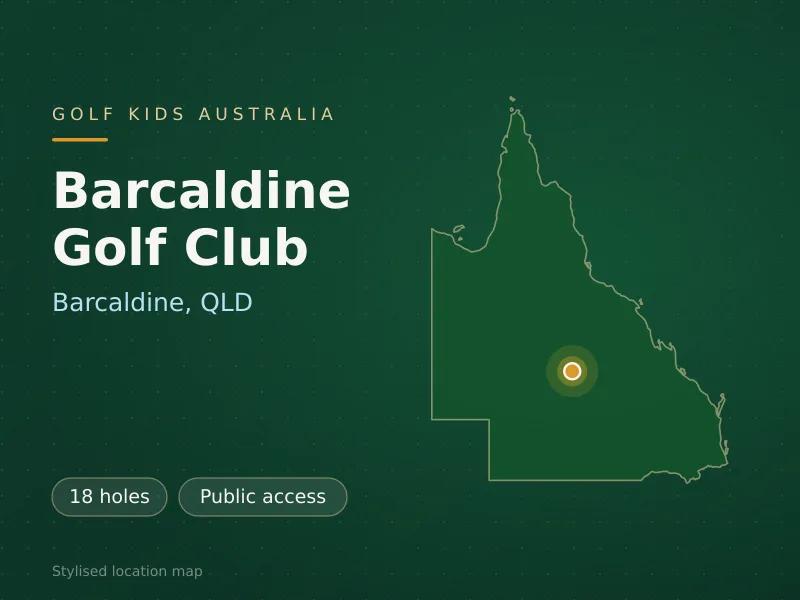 Stylised map showing the location of Barcaldine Golf Club in Barcaldine, QLD - not a photograph of the course