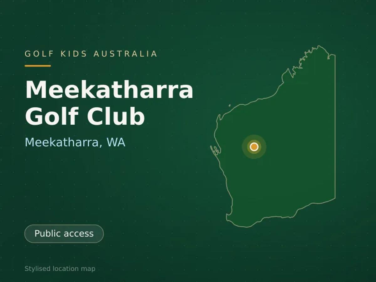 Stylised map showing the location of Meekatharra Golf Club in Meekatharra, WA - not a photograph of the course