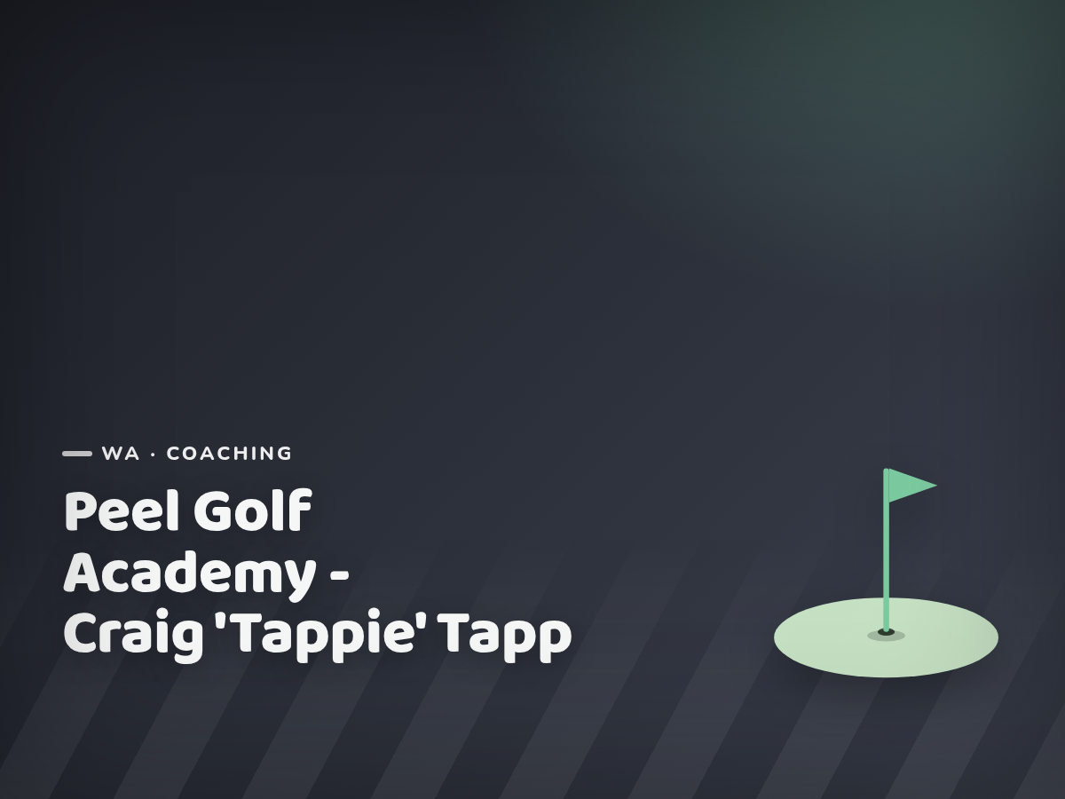 Golf Kids Australia branded tile for Peel Golf Academy - Craig 'Tappie' Tapp - not a photograph