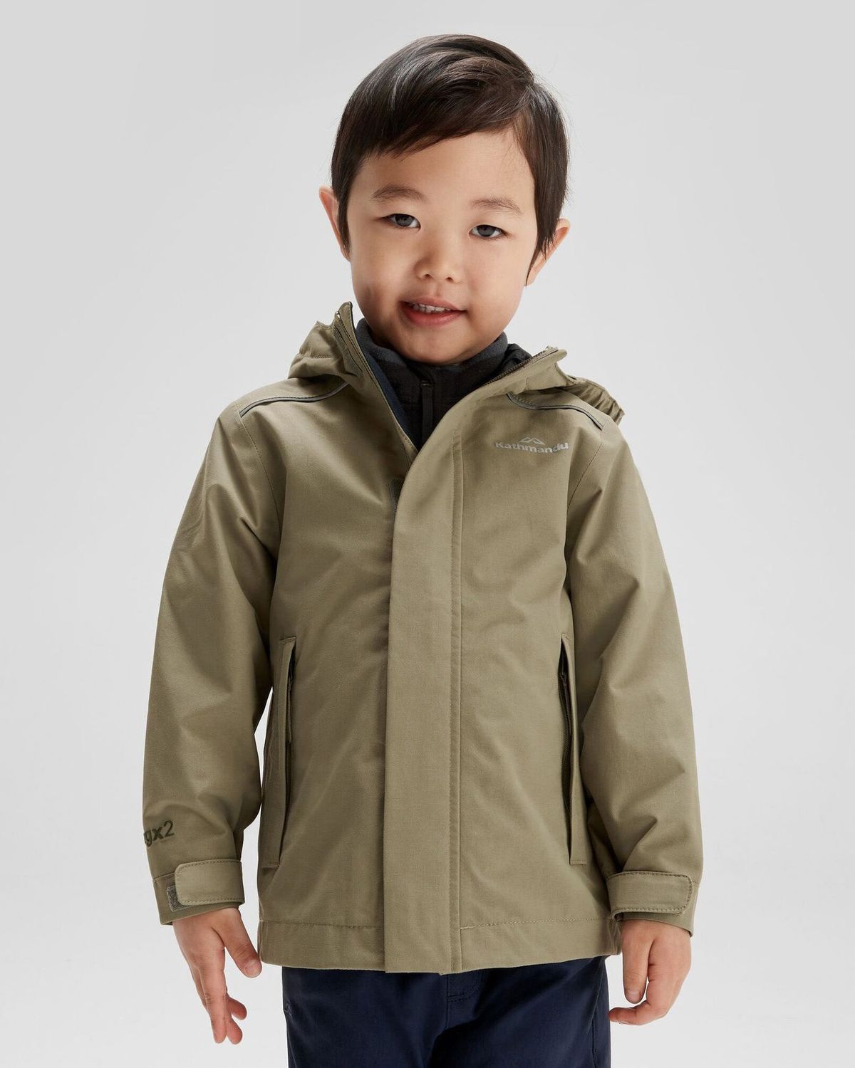 Kathmandu Kids' Andulo 2-layer Rain Jacket - Beech