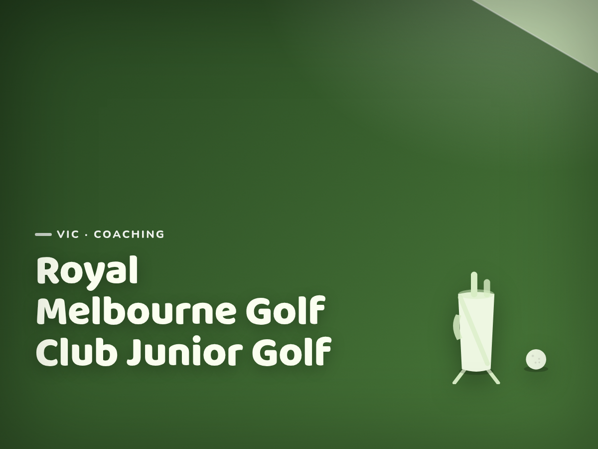 Golf Kids Australia branded tile for Royal Melbourne Golf Club Junior Golf - not a photograph