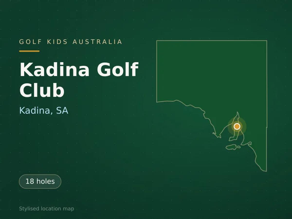 Stylised map showing the location of Kadina Golf Club in Kadina, SA - not a photograph of the course