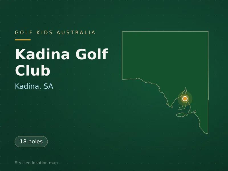 Stylised map showing the location of Kadina Golf Club in Kadina, SA - not a photograph of the course