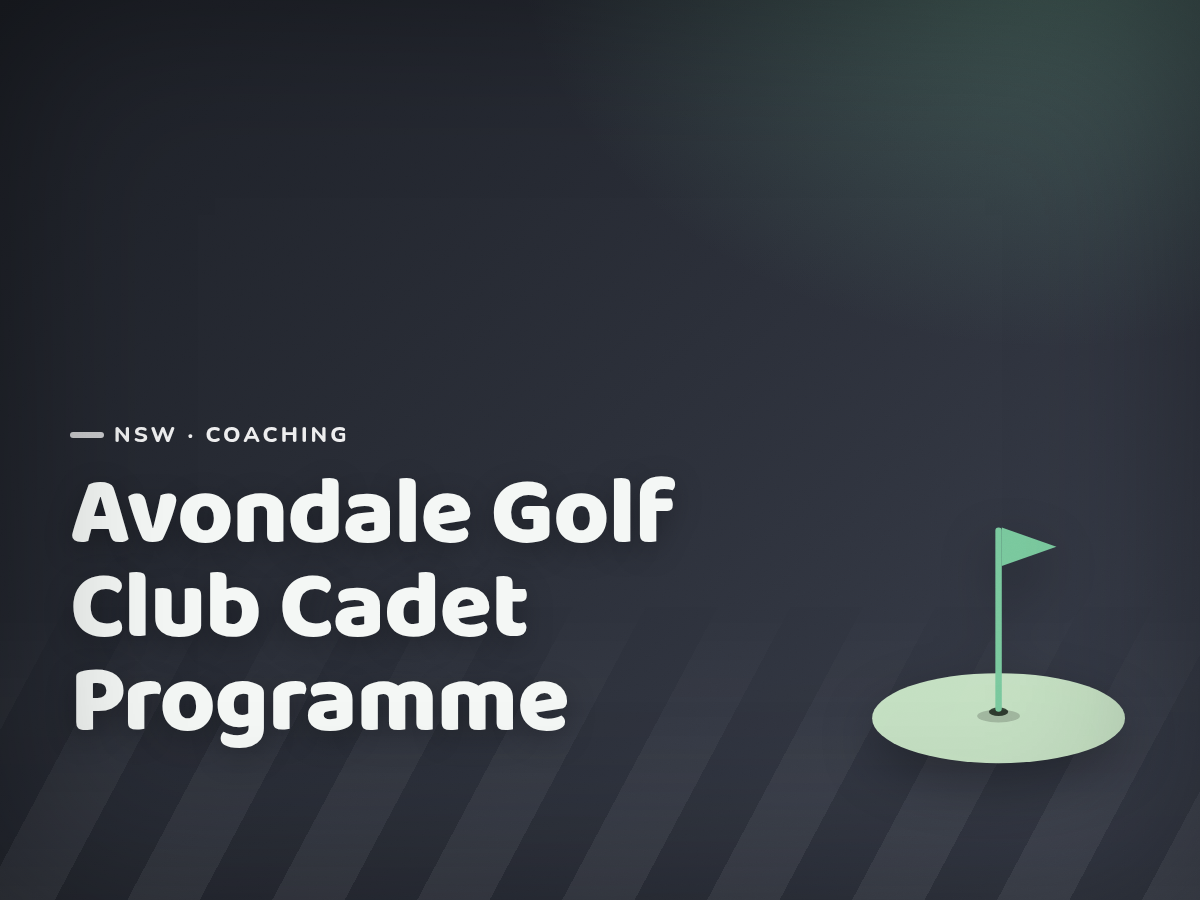 Golf Kids Australia branded tile for Avondale Golf Club Cadet Programme - not a photograph