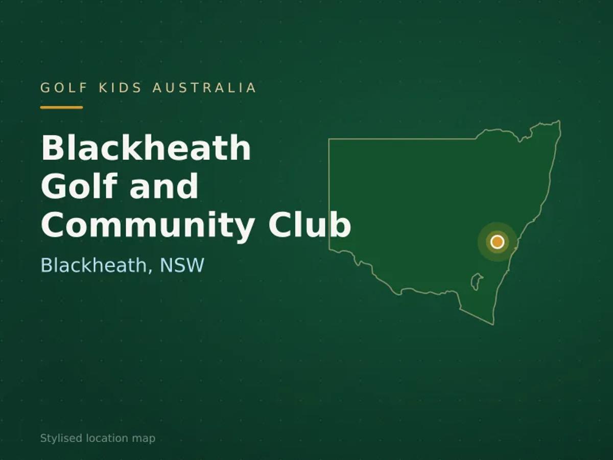Stylised map showing the location of Blackheath Golf and Community Club in Blackheath, NSW - not a photograph of the course