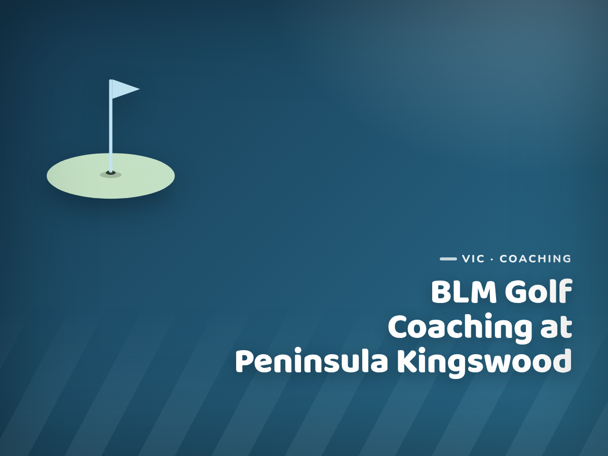Golf Kids Australia branded tile for BLM Golf Coaching at Peninsula Kingswood - not a photograph